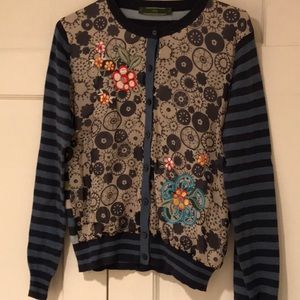 Oilily ladies floral stripe sweater